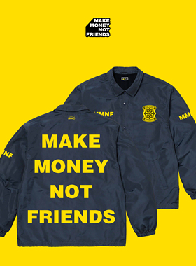 MMNF美式翻领教练夹克男工装cleanfit秋季藏青色外套上衣防风防水