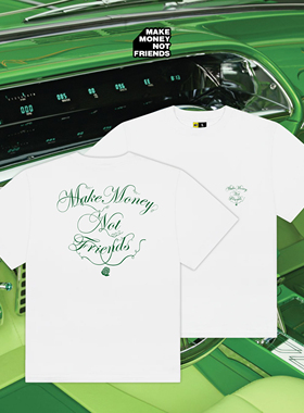 Cash Flower 法式花体T恤 美式休闲 赚钱不交朋友MMNF官方正品