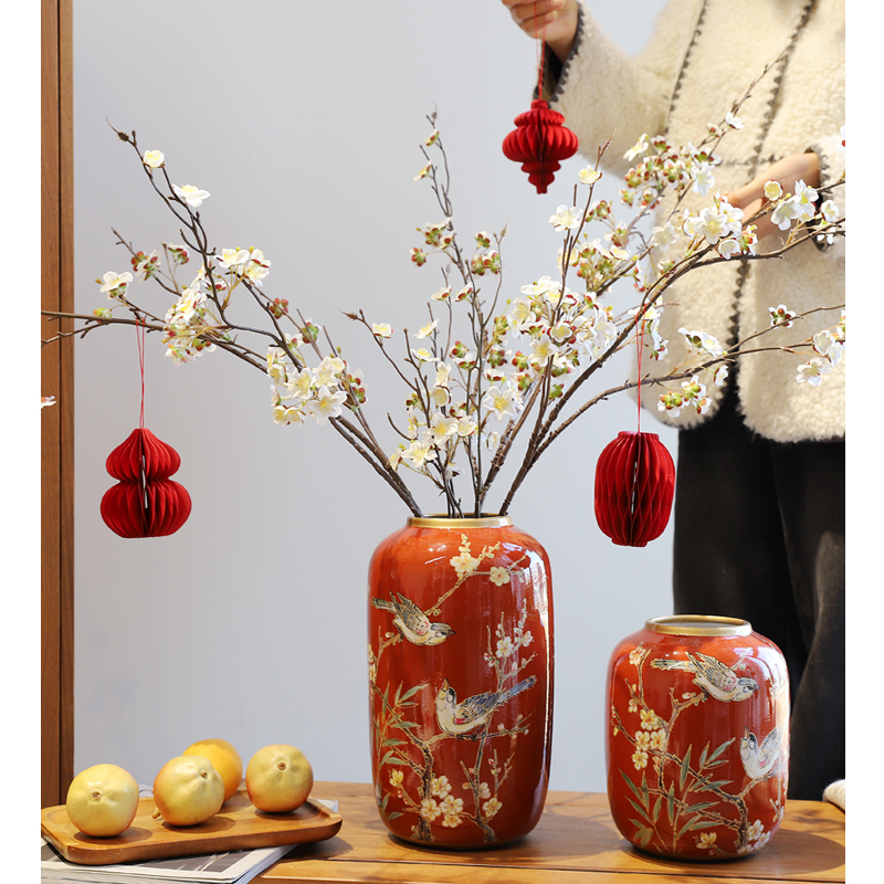 新中式餐桌陶瓷花瓶客厅摆件