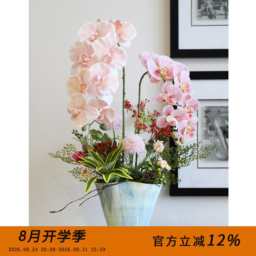 仿真蝴蝶兰套装花假花绢
