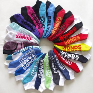 袜子 BONDS男女防臭毛巾底棉袜短袜运动袜加大码 10双有瑕疵