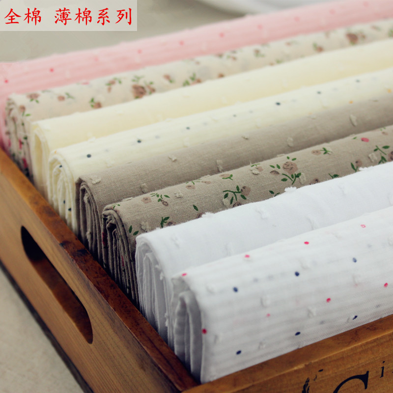 薄棉夏季纯棉面料 韩国剪花工艺 森女文艺范 柔软亲肤 全棉服装布