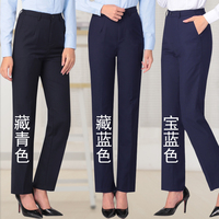 黑色銀行OL工裝褲直筒西褲
