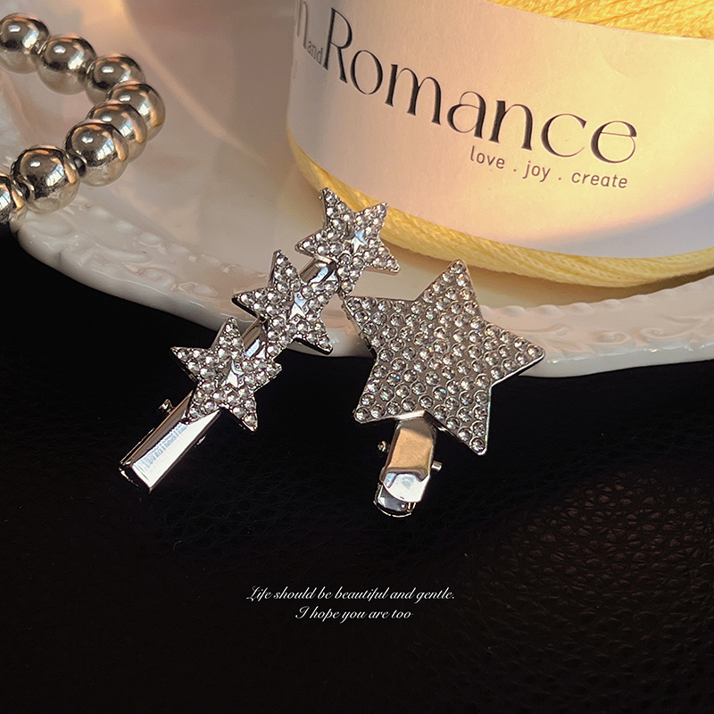 女童发夹儿童韩版五角星发卡2025新款小女孩侧边刘海夹子头饰百搭