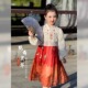 国风马面裙古风假两件 儿童裙子新中式 女童汉服连衣裙2025春季 新款
