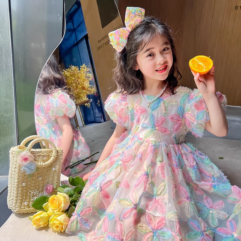 女童连衣裙春夏季2025新款儿童裙子仙气公主裙女大童长裙演出服潮