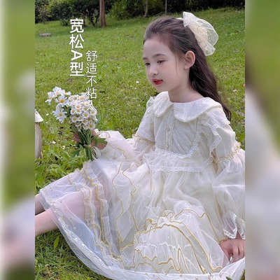 女童连衣裙2025新款秋季儿童裙子公主裙长袖洛丽塔宝宝洋气礼服裙