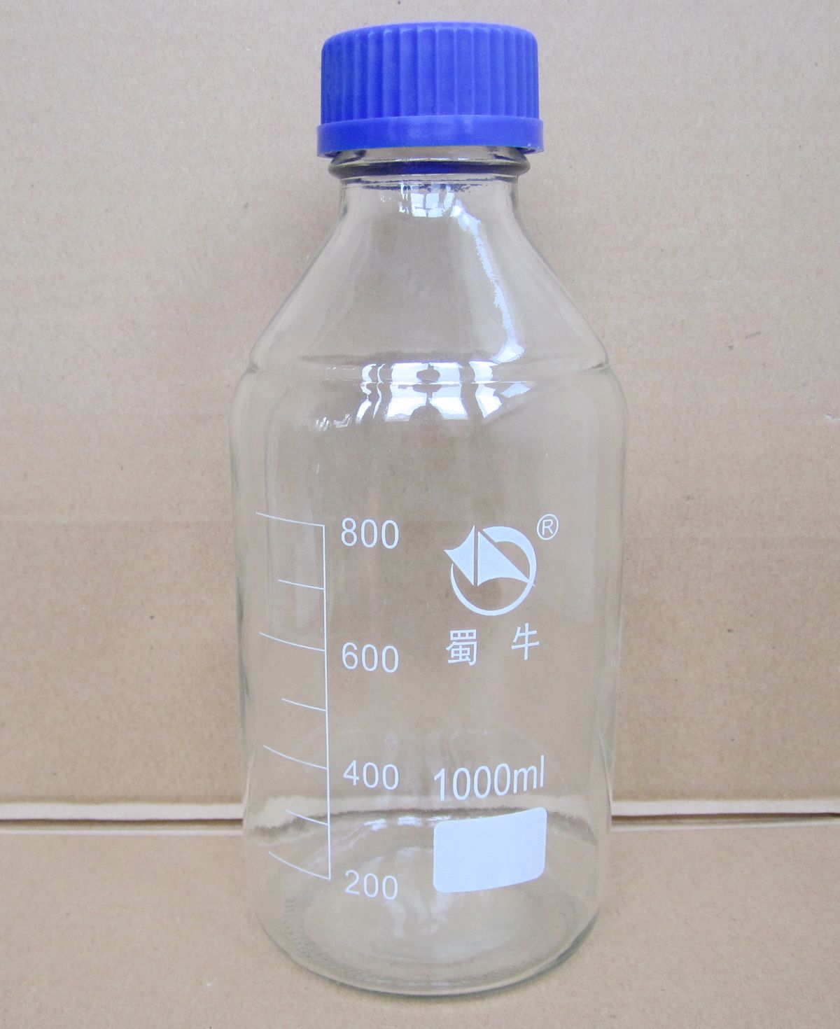 蜀牛正品 玻璃试剂瓶 玻璃蓝盖瓶 1000ml 实验室耗材