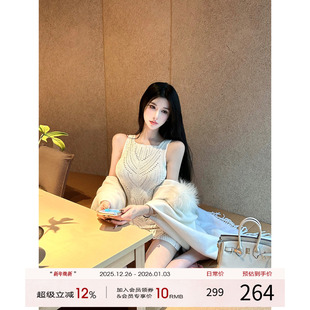 外搭貉子毛披风流苏大披肩 新款 灰尘邓邓 毛领斗篷披肩女2025秋季