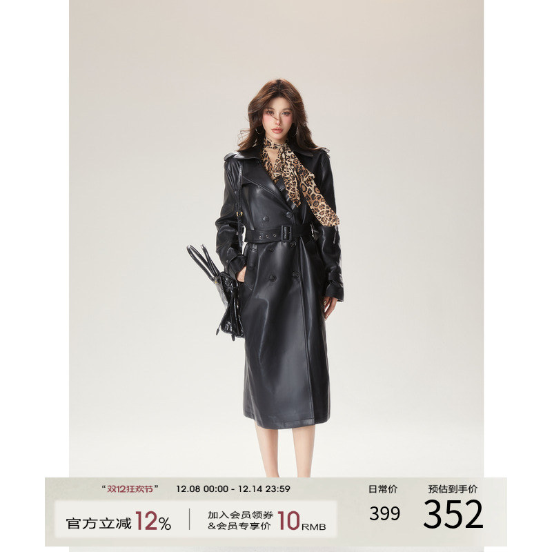 长款皮衣大衣风衣外套