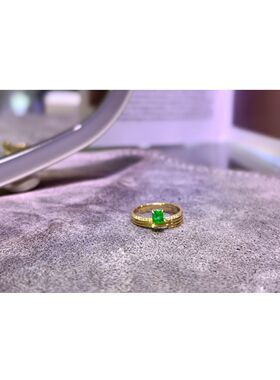 男女通用祖母绿纯天然戒指美观