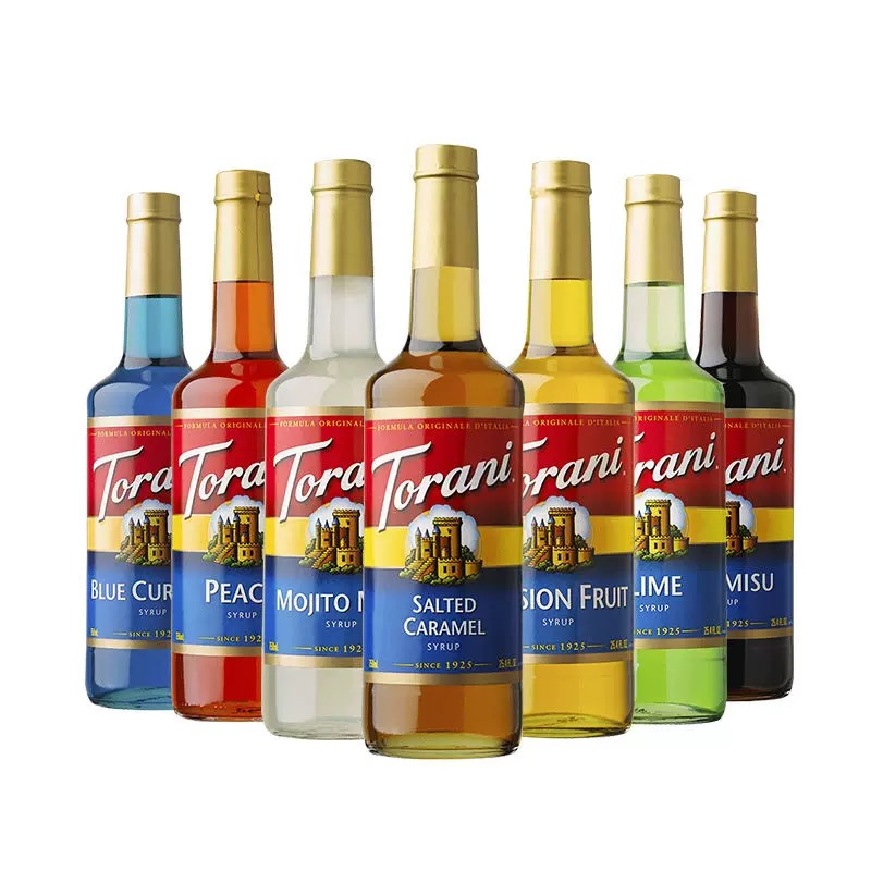 特朗尼香草焦糖榛果柠檬蓝柑糖浆