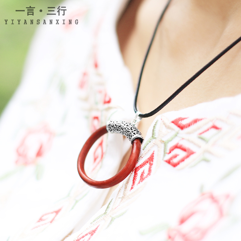 纯手工项链纯银情侣吊坠民族风