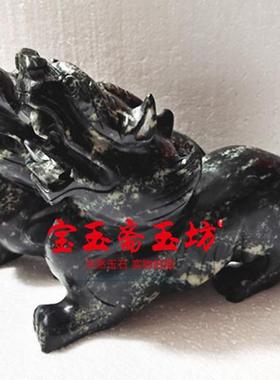 天然独山玉纯手工貔貅一对动物桌面摆件家居客厅装饰朋友日常送礼