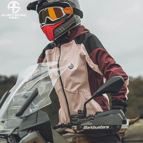 冬季外星蜗牛摩托车加绒带护具