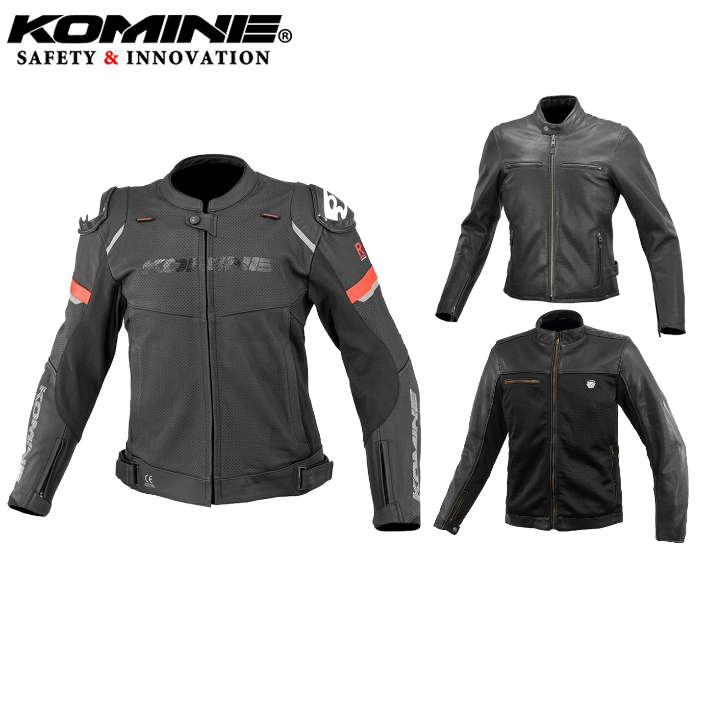 日本komine夏季皮衣网眼摩托车