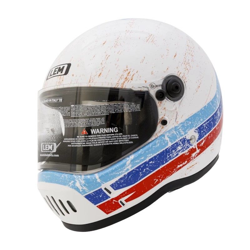 LEM意大利摩托车头盔全盔复古骑行哈雷机车玻璃钢碳纤维头盔男女