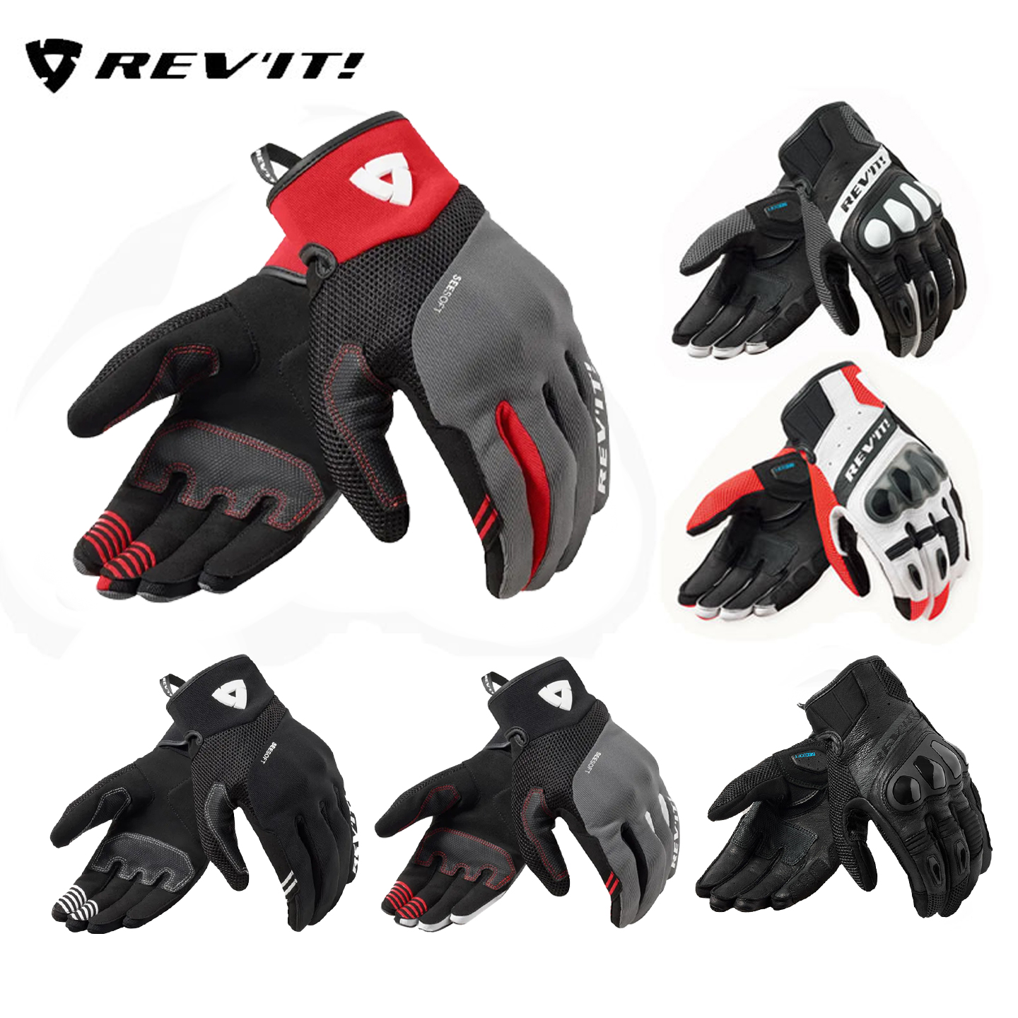 REVIT安多 透气手套夏季摩托车骑行防护越野机车触屏耐磨防摔节奏