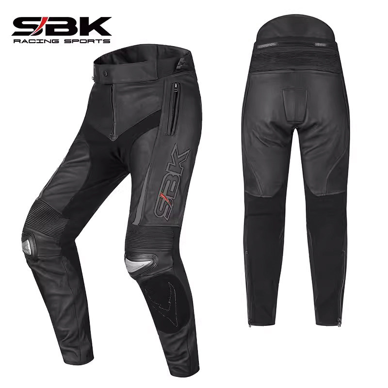 SBK摩托车机车皮裤赛车裤男士钛合金防摔服骑行裤子骑士装备PN-6