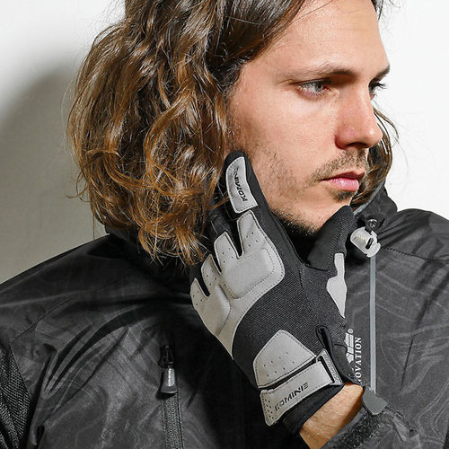 komine新款合成革夜视骑行手套