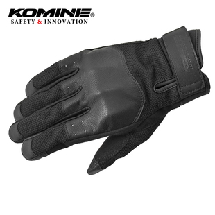 KOMINE摩托车骑行手套机车全指男女夏季网眼皮革拼接GK-2563/256