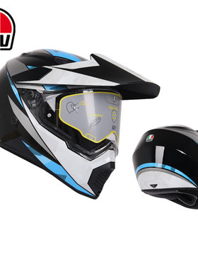 AGV AX9碳钎维机车越野头盔全覆式男女摩托车赛车跑盔拉力盔四季