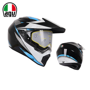 男女摩托车赛车跑盔拉力盔四季 AX9碳钎维机车越野头盔全覆式 AGV