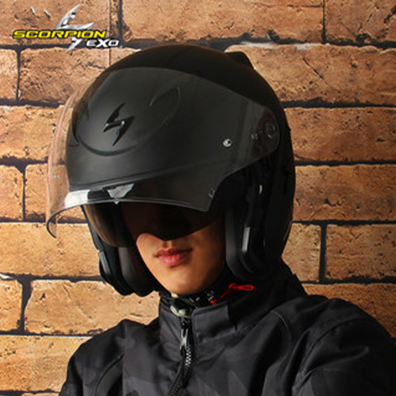 美国蝎子 SCORPION EXO摩托车头盔男女四季双镜片半盔机车CT220