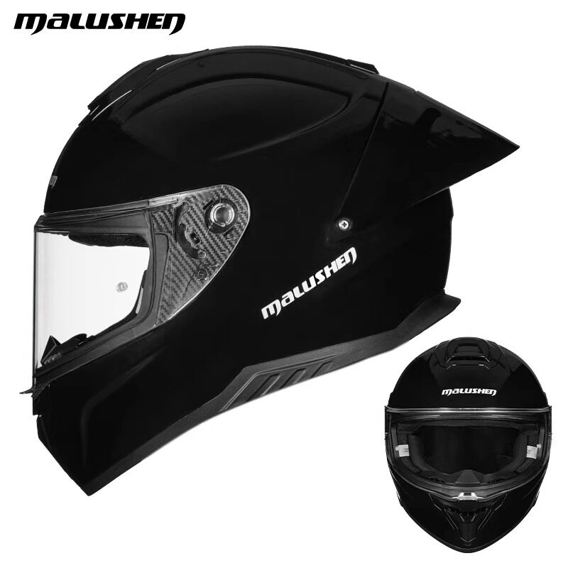 马鲁申Ma5摩托车骑行四季通用机车跑盔全盔大尾翼男女揭面盔