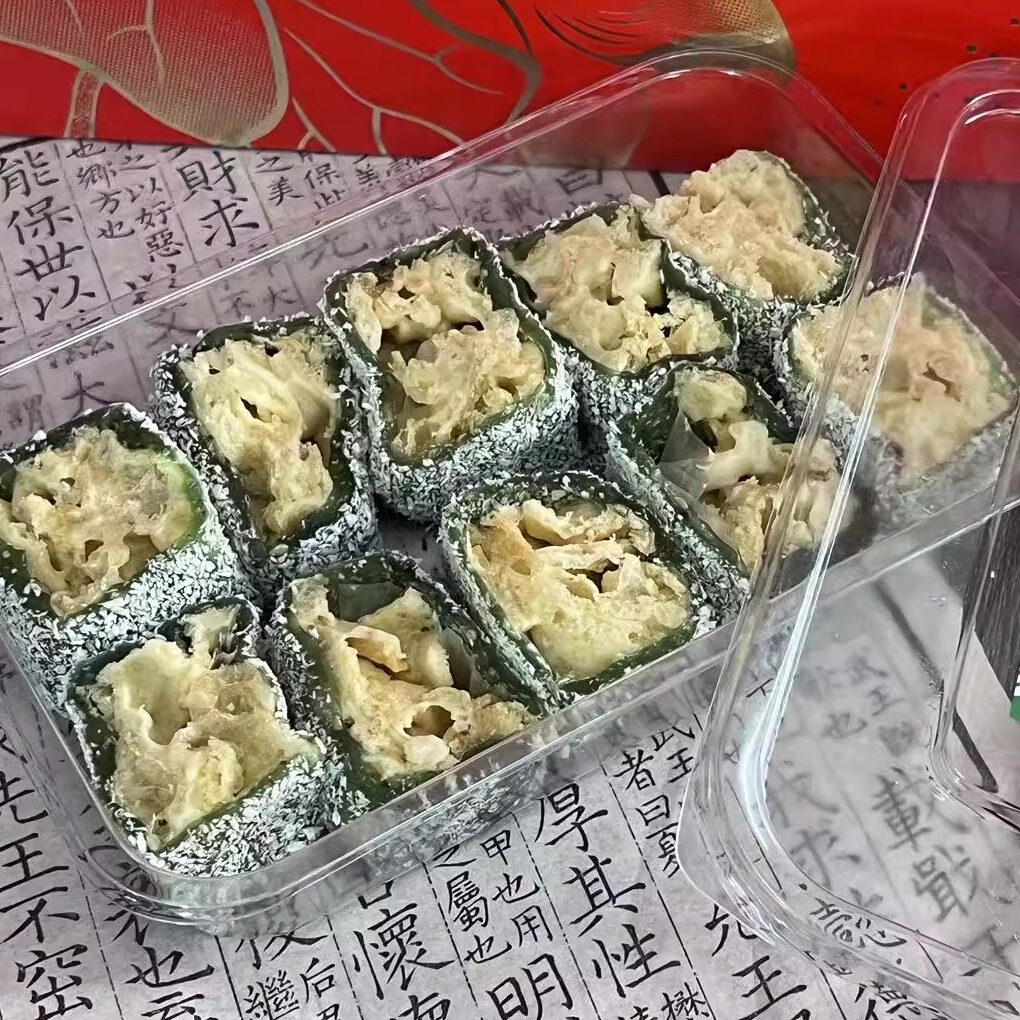 潮汕特产小吃明糖抹茶燕麦牛轧卷饼食茶配普宁手工传统糕点