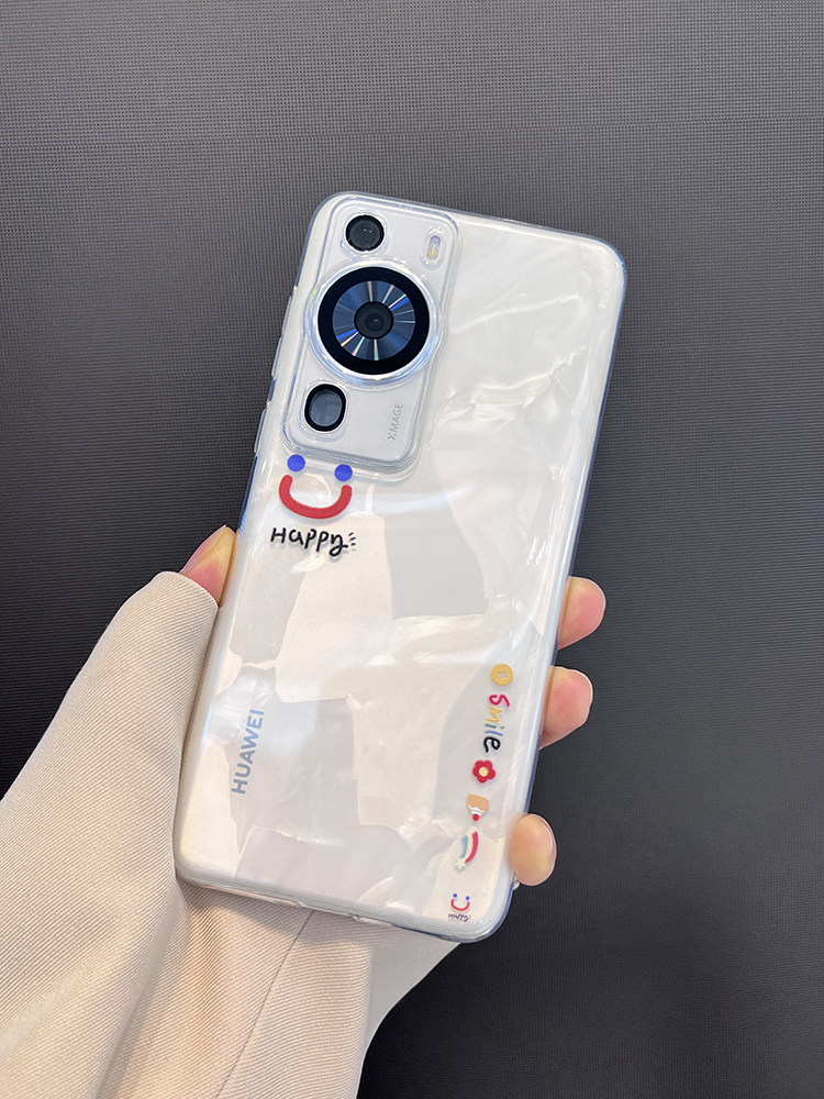 华为p60pro创意笑脸硅胶卡通nice