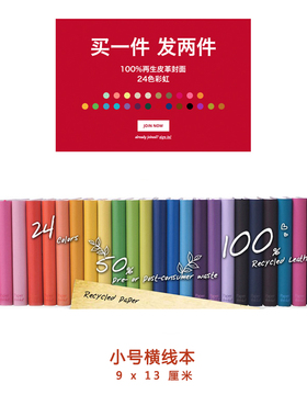 英国 Paperthinks 小号空白笔记本 简约时尚皮质高档24色粉