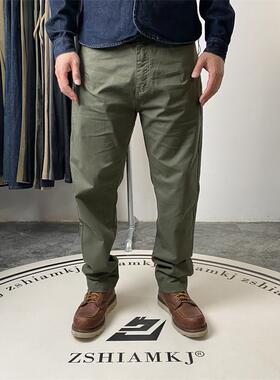 春夏男士直筒休闲裤多口袋复古工装裤日常百搭裤子男生长裤 5097