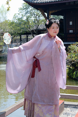 微瑕清原189现49介意勿拍《比翼鸟》长衫晚明风大码汉服