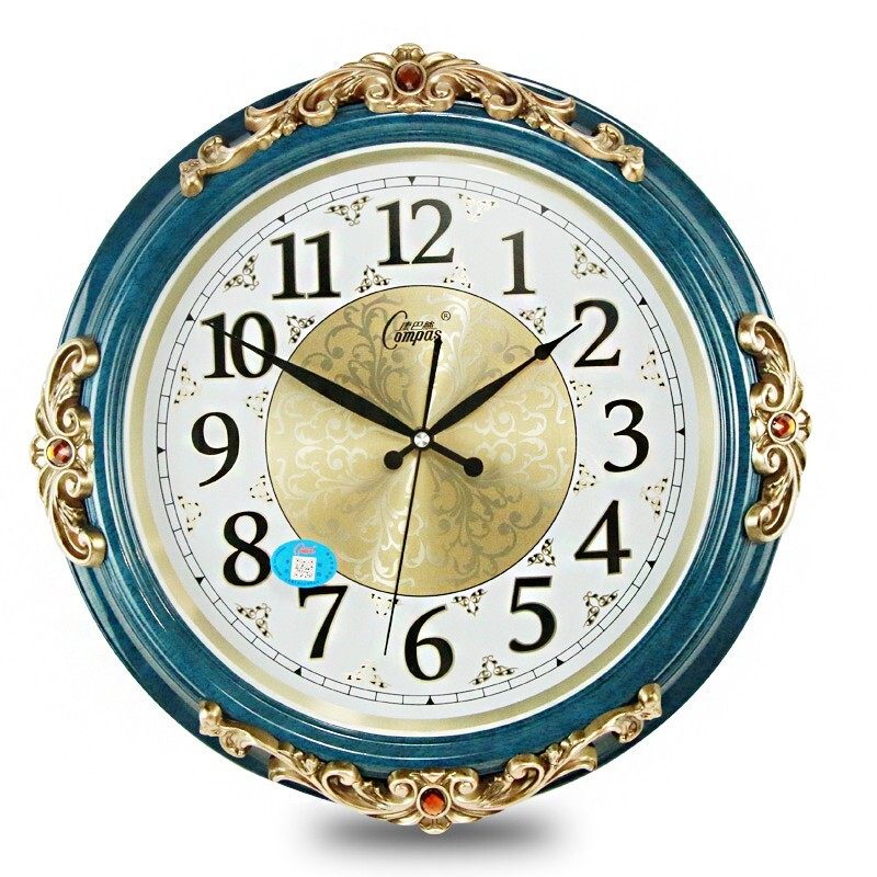 康巴丝(compas)挂钟欧式客厅新中式钟表石英钟挂表北欧风格奢华