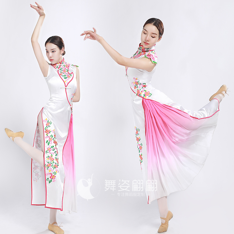 桃李杯古典舞女子独舞海上花舞蹈服装旗袍舞蹈演出服装中国风定制