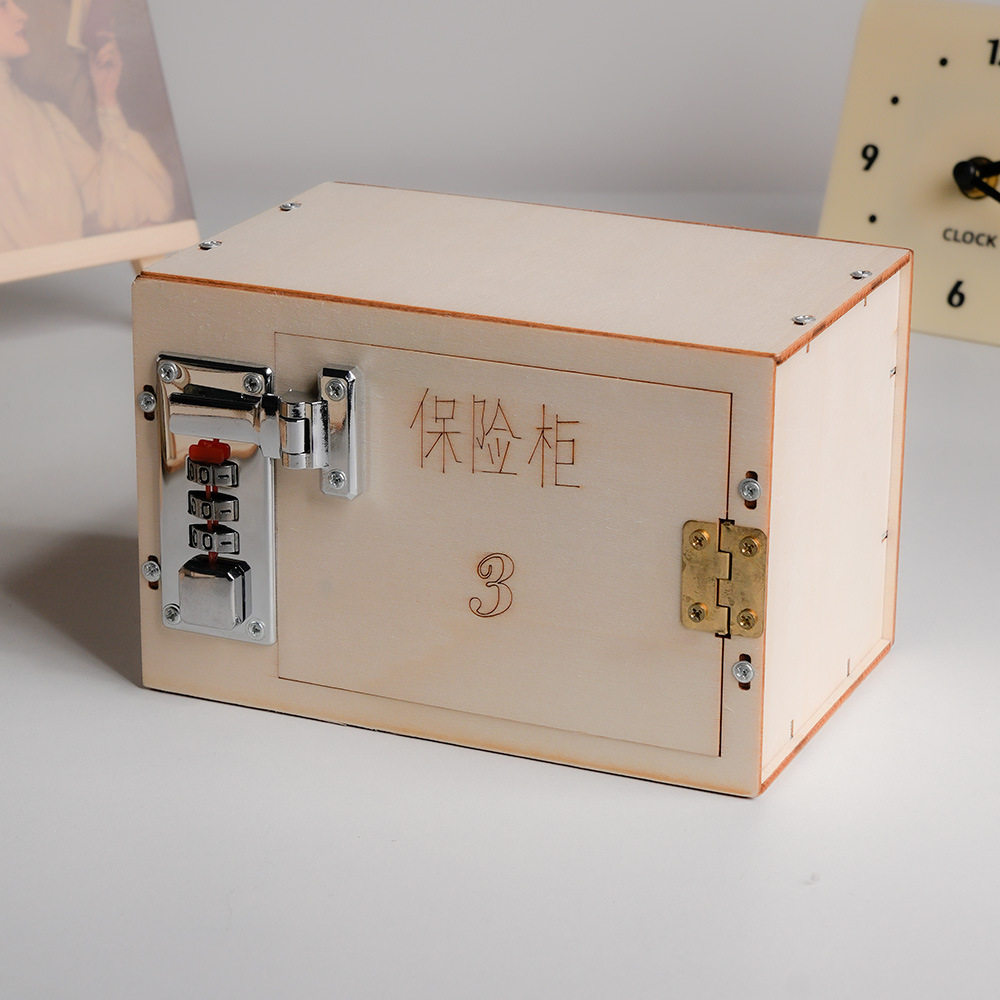 科学小制作机械密码保险箱 保险柜中小学生科学实验stem科教玩具
