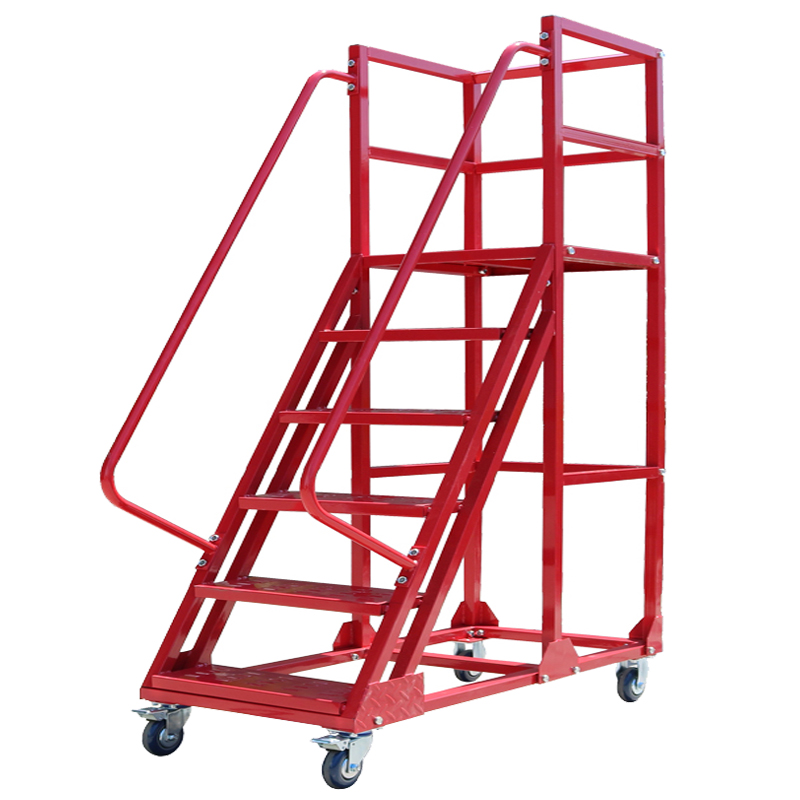 兢木红色登高梯移动平台上货梯