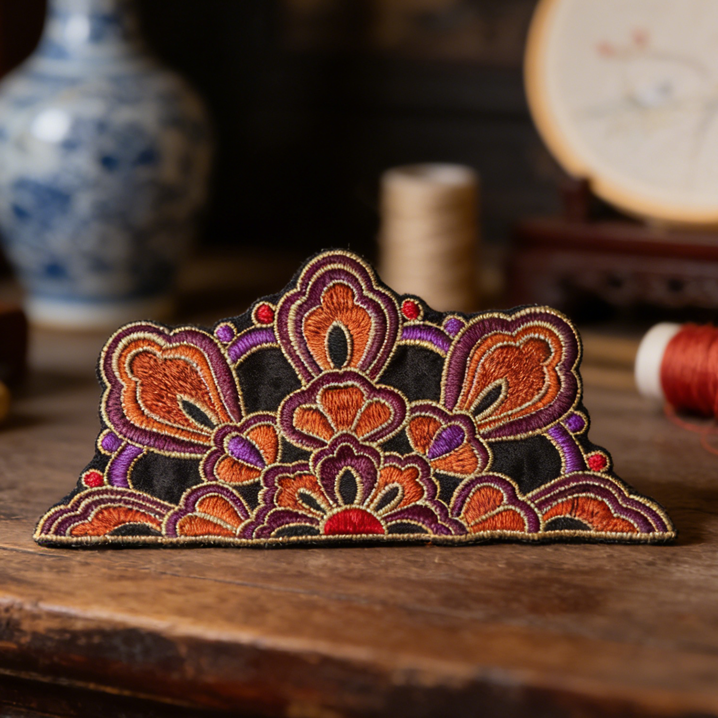 刺绣绣花材料布贴国风服装饰小花新款绣片花朵图案diy补子破洞