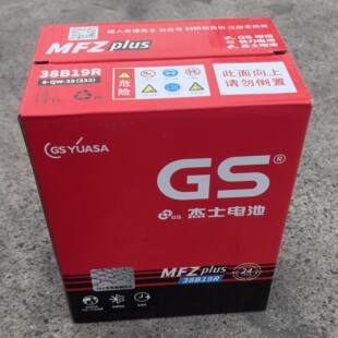 杰士GS电池 YUASA 38B19R/L 6-QW-35 MFZ免维护铅酸启动蓄电池