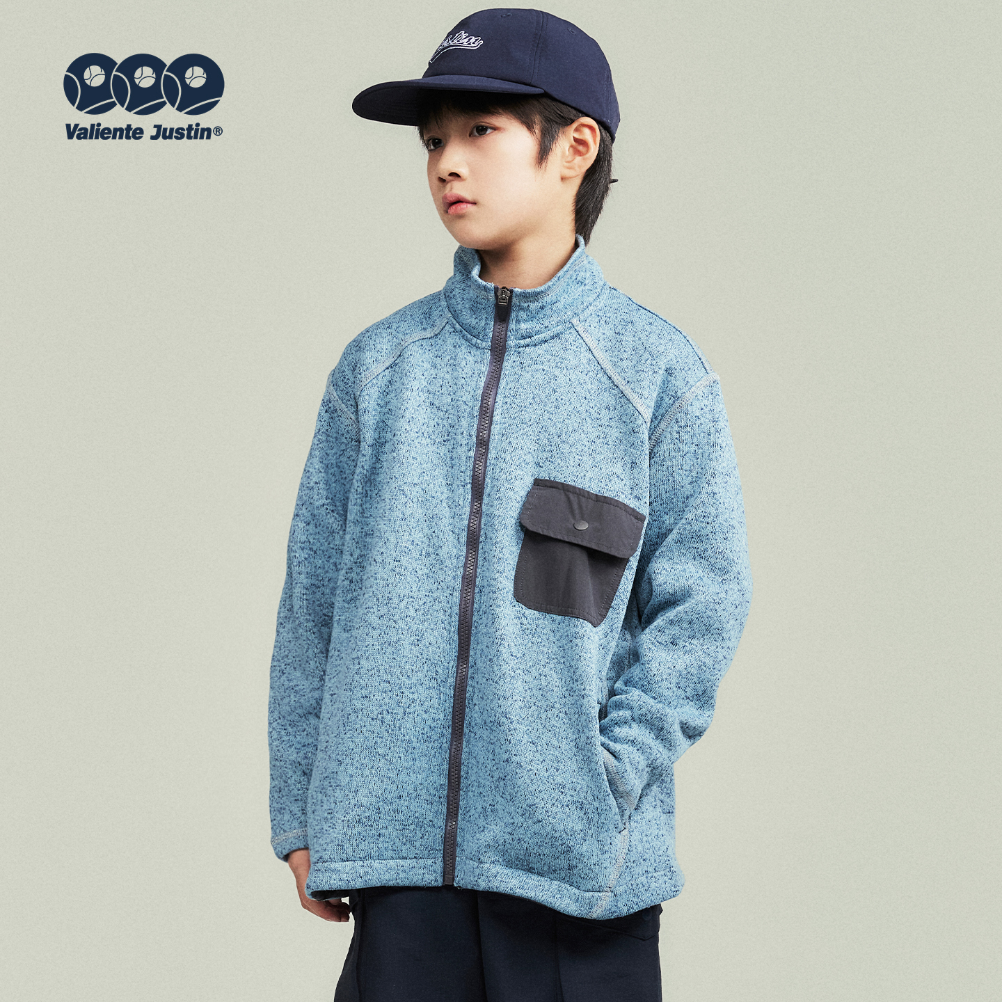JUSTIN童装杂色加绒中间层绒衫