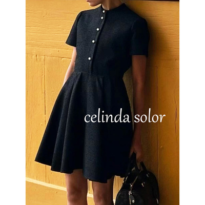 娇阳  原1698 经 典C_D 千金贵气 立体剪裁1oo%羊毛配腰带连衣裙