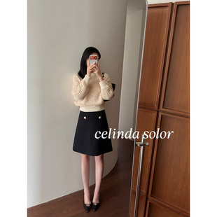 娇阳 低奢大气有格调 金线闪闪 羊绒羊毛套头粗棒针织厚款大毛衣