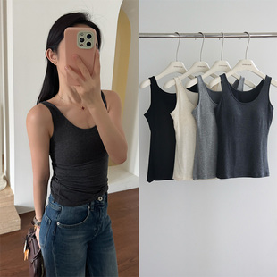 super200 舍不得脱 S皇后羊绒磨毛胸垫背心 秋冬内搭保暖 娇阳