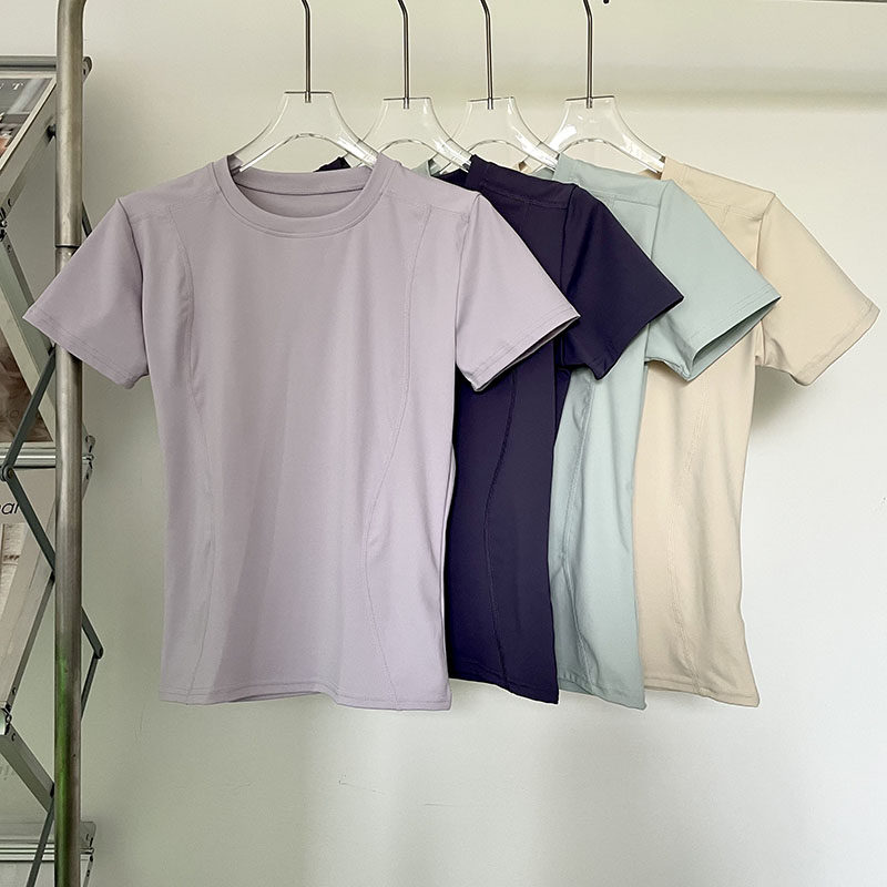 速干运动上衣修身透气跑步半袖高弹力瑜伽T恤裸感短袖健身服显瘦,运动服/休闲服装,运动T恤,淘宝优惠券,粉丝福利购,淘宝优惠卷