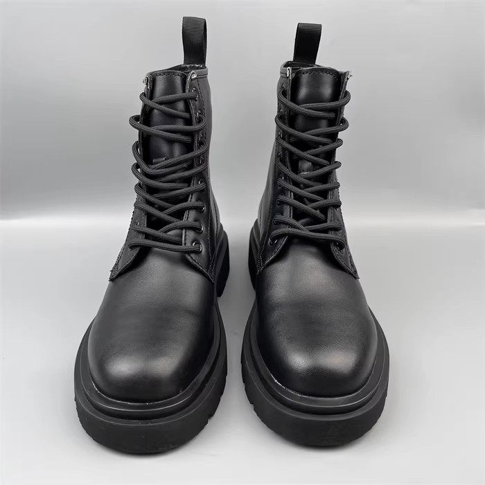 真皮高帮黑色英伦工装新款机车厚底皮靴外贸男款马丁靴子男靴皮鞋,流行男鞋,马丁靴,淘宝优惠券,粉丝福利购,淘宝优惠卷