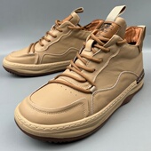 男冬季 鞋 棉鞋 工装 头层牛皮稀缺尾货 耐磨潮鞋 休闲品牌真皮高帮板鞋