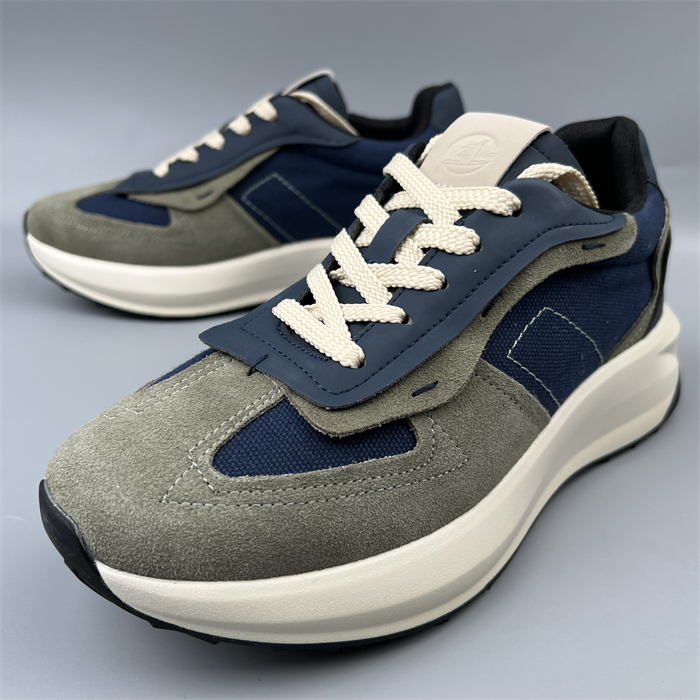 厚底老爹鞋男真皮透气休闲运动鞋