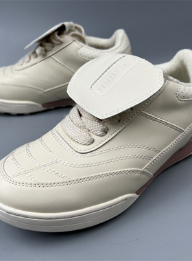 真皮撤柜捡漏牛皮复古德训鞋白色翻盖鞋舌休闲运动鞋女鞋百搭板鞋