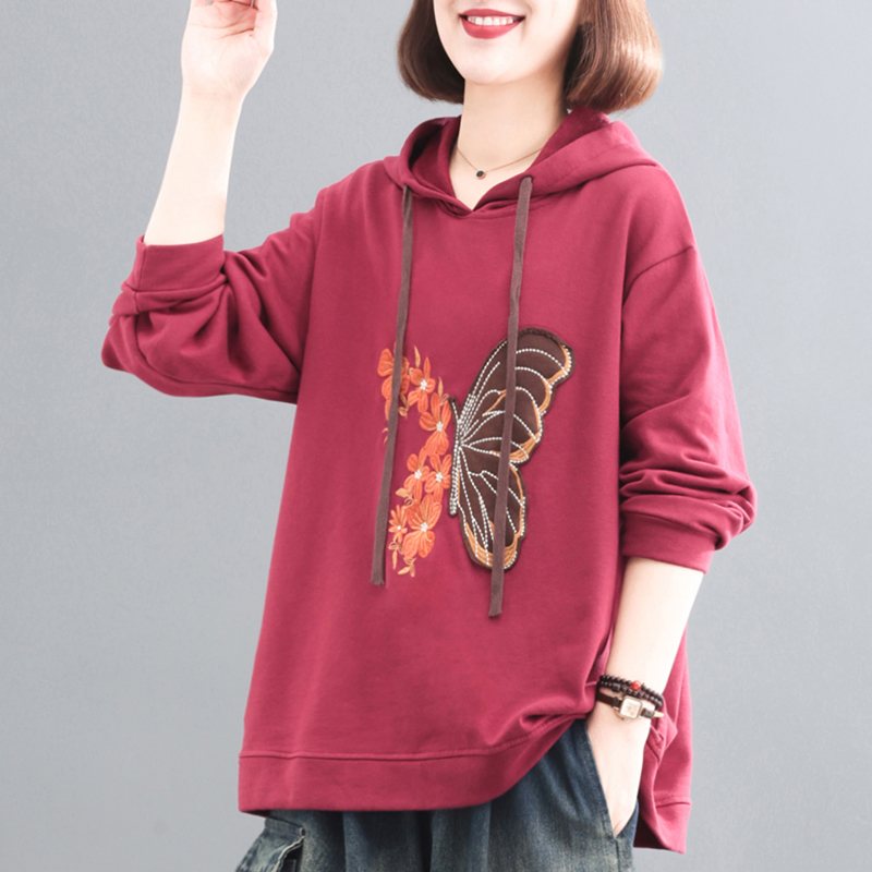 孔雀飞飞2024春季连帽卫衣